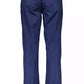 Blue Cotton Women Pants