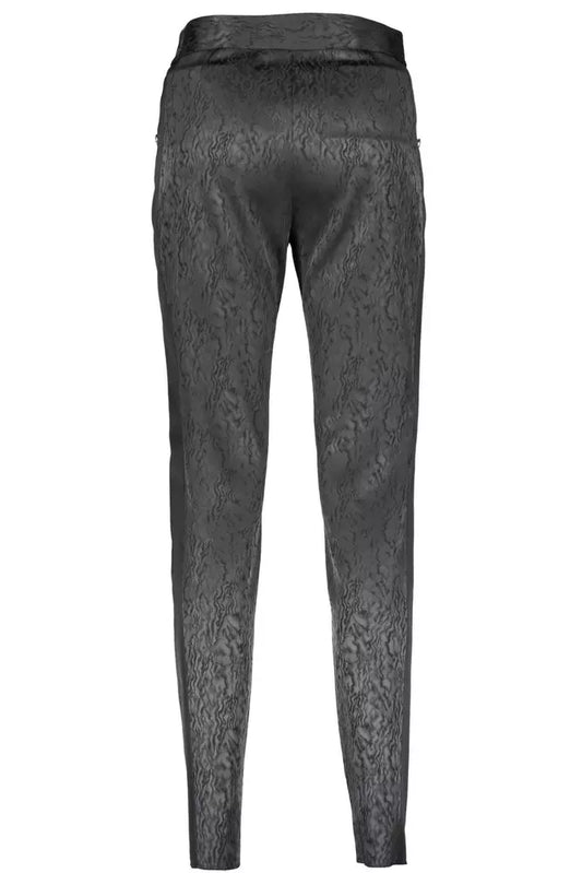 Black Polyester Women Trouser