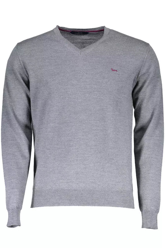 Gray Wool Men Sweater