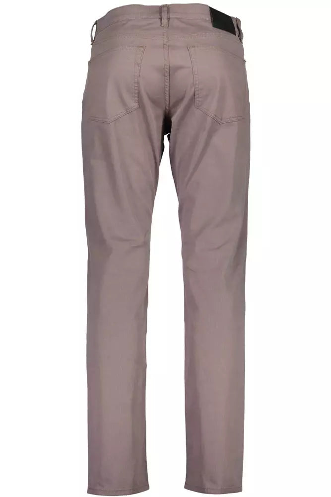 Gray Cotton Men Trouser