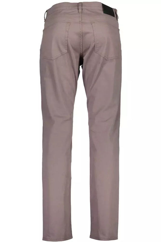 Gray Cotton Men Trouser