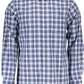 Blue Cotton Men Shirt