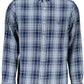 Blue Cotton Men Shirt