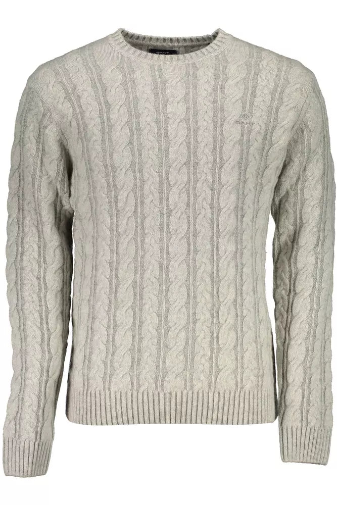 Gray Wool Men Sweater