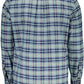 Blue Cotton Men Shirt