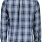 Blue Cotton Men Shirt