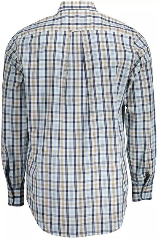 Beige Cotton Men Shirt
