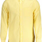 Yellow Cotton Men Shirt