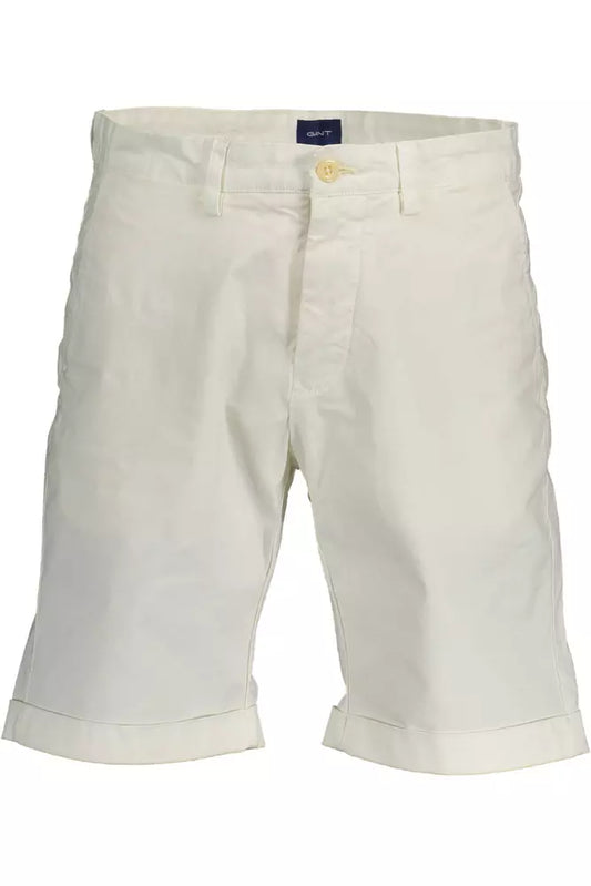 White Cotton Men Bermuda