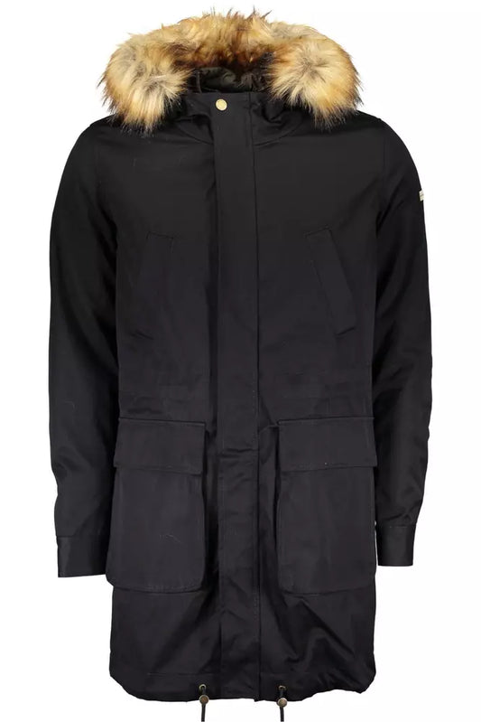 Black Cotton Men's Jacket
