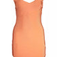 Orange Viscose Women Dress