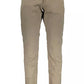 Beige Cotton Men Trousers