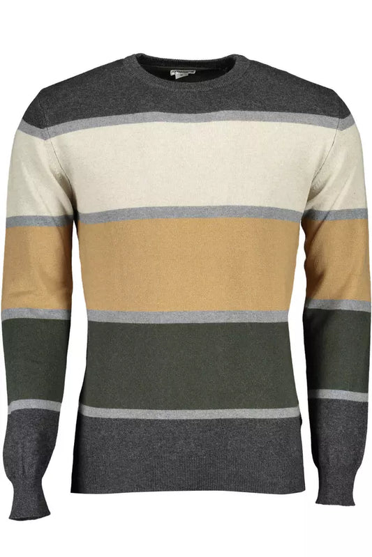 Beige Wool Men Shirt