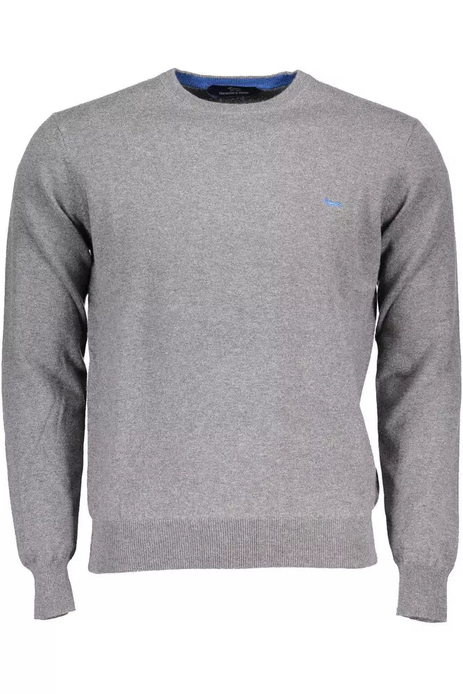 Gray Cotton Men Sweater