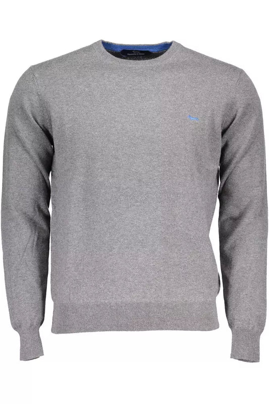 Gray Cotton Men Sweater