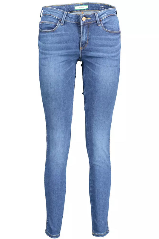 Blue Cotton Women Jeans