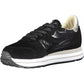 Black Leather Women Sneaker