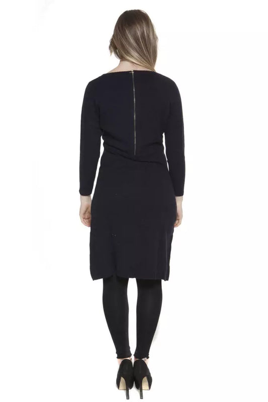 Blue Wool Women Dress