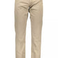 Beige Cotton Men Pant