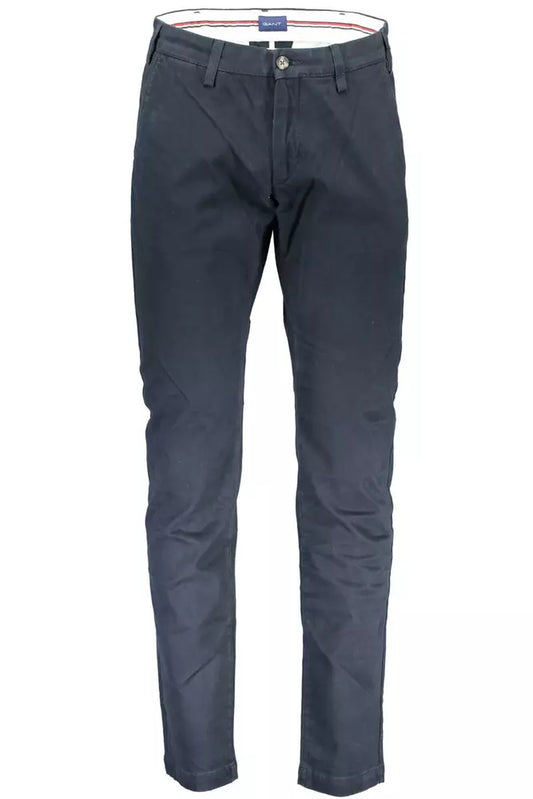 Blue Cotton Men Trouser