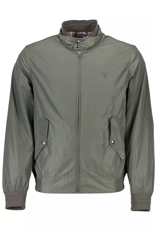 Green Polyester Men Jacket