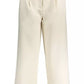 Beige Polyester Women Trouser