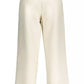 Beige Polyester Women Trouser