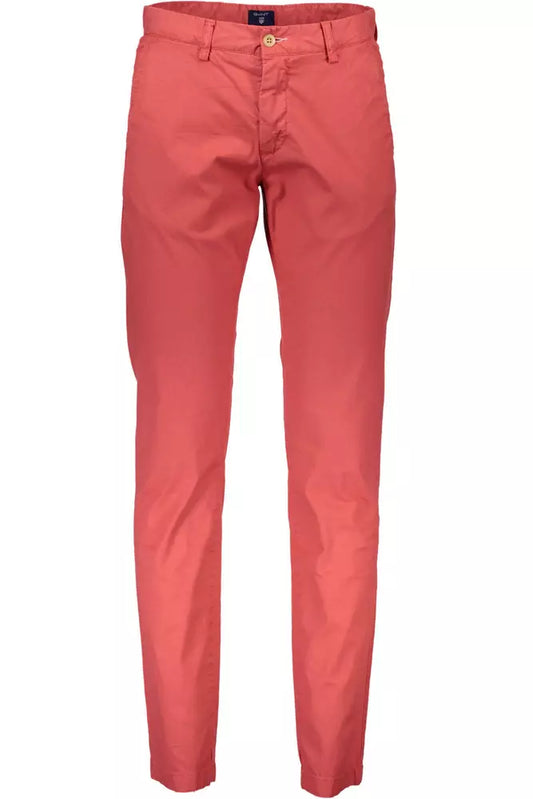 Red Cotton Men Pant