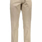 Beige Cotton Men Pants