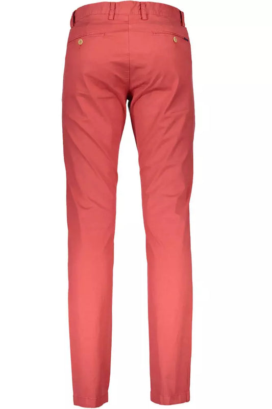 Red Cotton Men Pant