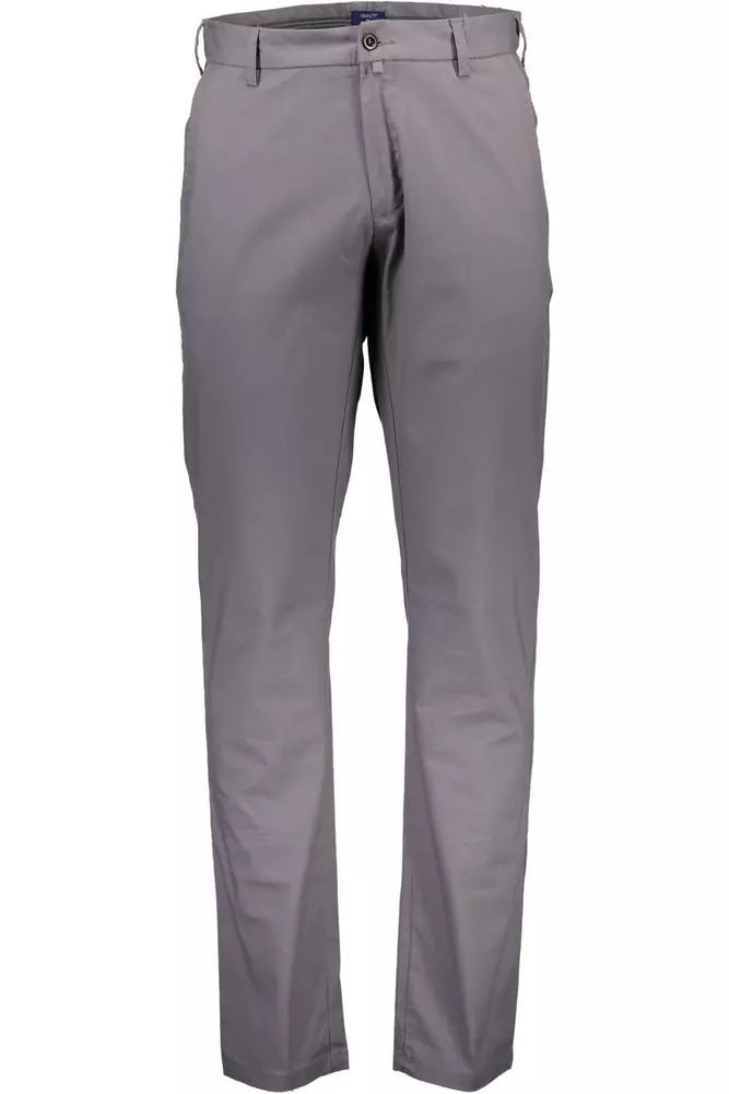 Gray Cotton Men Pants