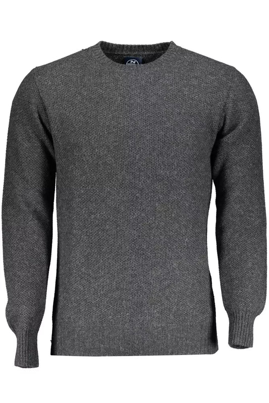 Gray Wool Men Sweater