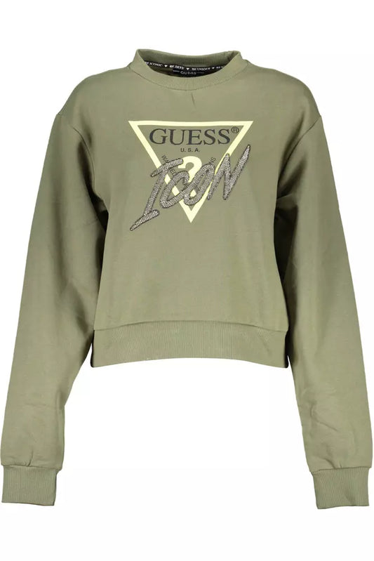 Green Cotton Women Sweater
