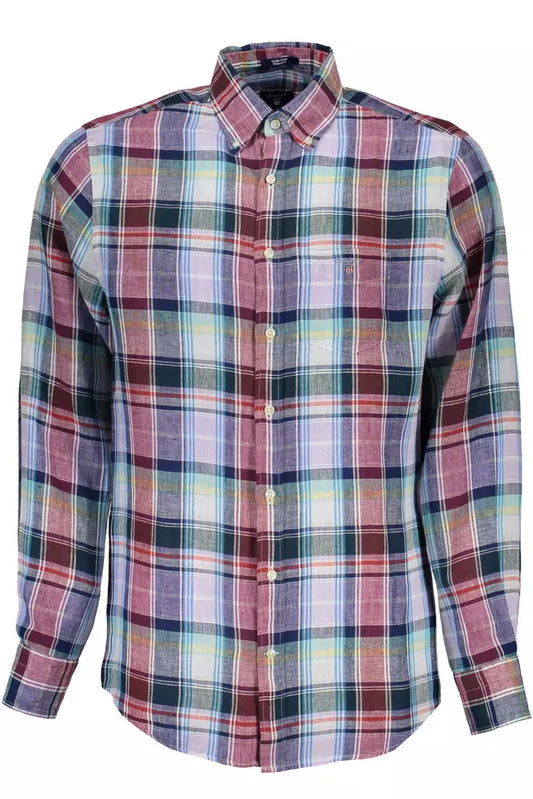 Blue Linen Men Shirt