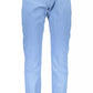 Light Blue Cotton Men Pant