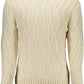 White Wool Men Sweater