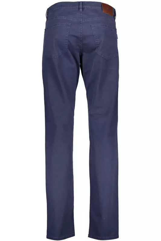 Blue Cotton Men Pant