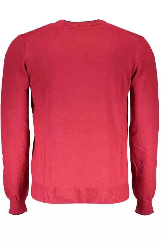 Red Wool Men Sweater