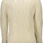 White Wool Men Sweater
