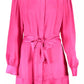 Pink Polyester Women Dress