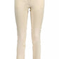 Beige Polyester Women Pant