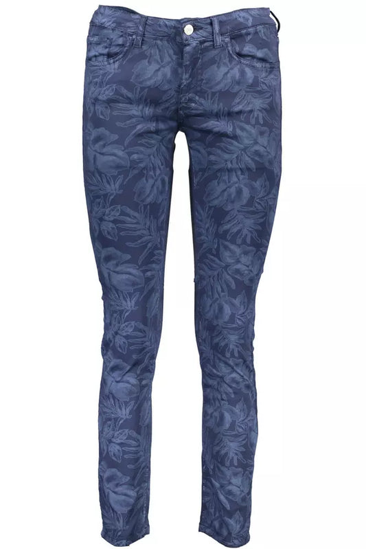 Blue Cotton Women's Pant