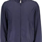 Blue Polyester Men Jacket