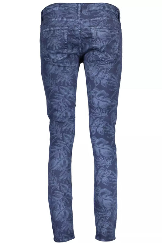 Blue Cotton Women's Pant