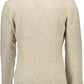 Beige Wool Men Sweater