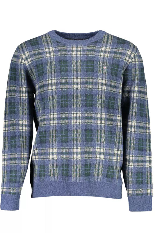 Blue Wool Men Sweater