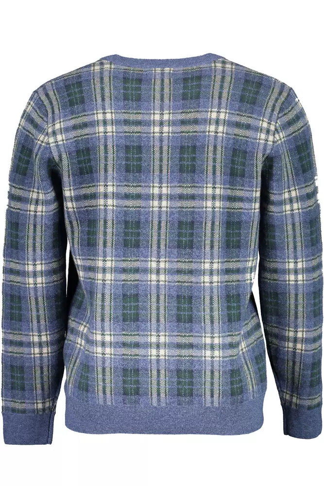 Blue Wool Men Sweater