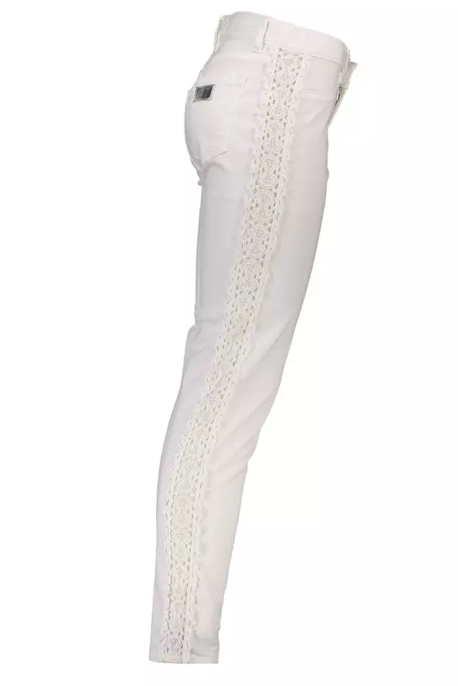 White Cotton Women Jeans