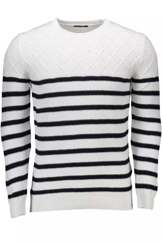 White Cotton Men Sweater