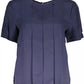Blue Viscose Women Sweater